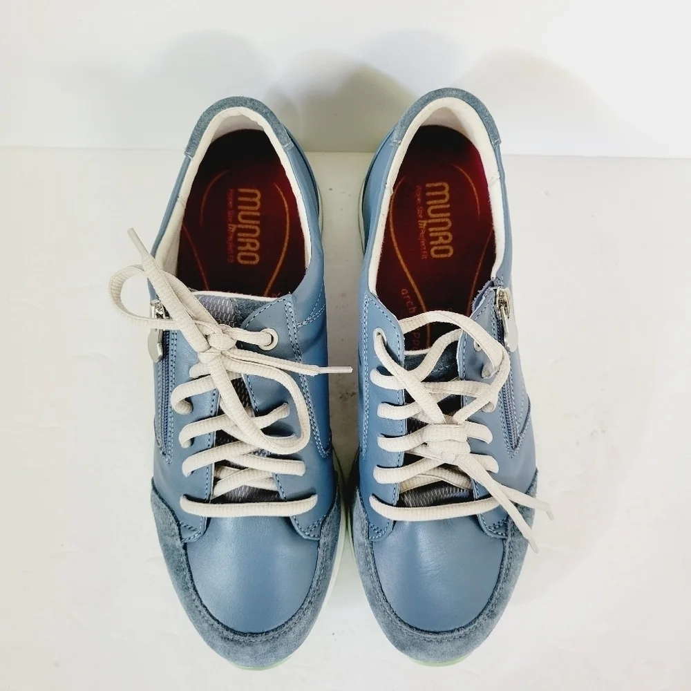 New Munro Sutton Blue Fashion Sneaker ,Size 8,5
